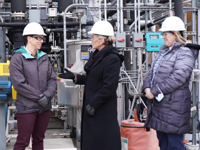 Secretary of Energy Jennifer Granholm at Abbot Power Plant